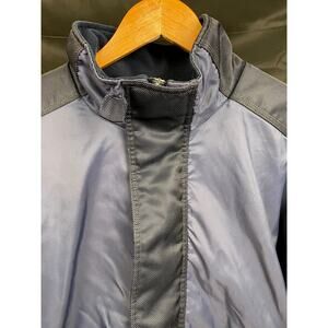 Vintage Nike Pullover Jacket Mens XL Blue Black Insulated Swoosh